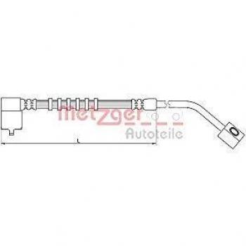 Flexible de frein avant droit METZGER 4110685