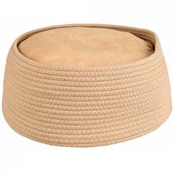 Flamingo Style Cozy Canine Basket (Beige) – 33 by 15 cm