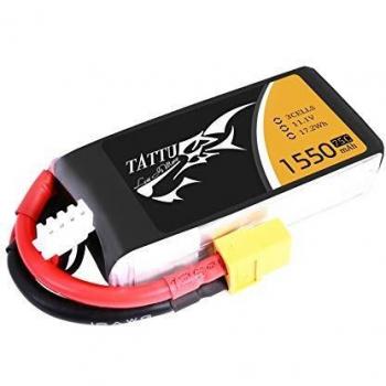 Tattu 10010 RC LiPo Batterie 1550 mAh 75C 3S 11,1 V – XT60 Plug für Quadcopters und Drones