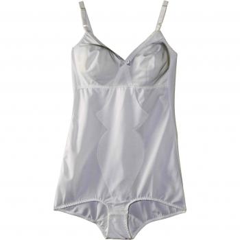 Women's Full-Cup Moulded Corset Body Suit – White, 38B