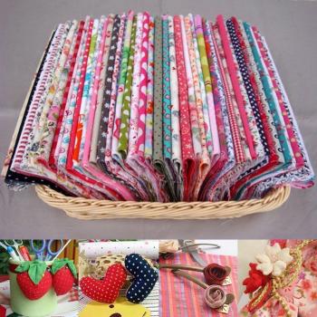 100pcs Floral Cotton Patchwork Fabric 12cm x 10cm for Quilting