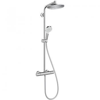Crometta S240 Showerpipe de Hansgrohe: Barra de Ducha EcoSmart 1 Chorro