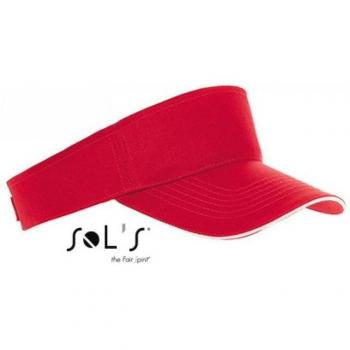 SOLS Trucker Cap ACE in Rot und Weiß – Unisex mit Klappvisier