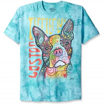 Mountain‑Tierliebe T-Shirt, unisex, Größe 5XL, Boston Terrier