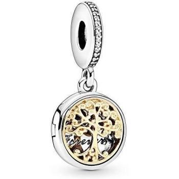 Pulsera PANDORA con Charm Raíces Familiares en Dos Tonos