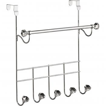 Five‑Link Clear Door Hook with Hanging Rail – Premier Housewares