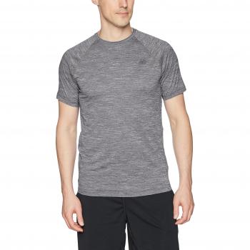 New Balance Tenacity Herren T, kurzärmelig, kohleschwarz meliert, Medium
