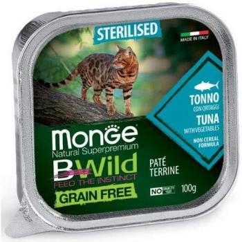 Monge b wild grain free tonno con ortaggi cibo umido per gatti sterilizzati 100g