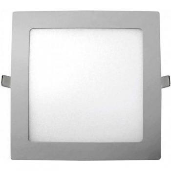 Plafón LED Cuadrado Empotrable 15W 7Hsevenon Gris 3,5x22,5x22,5 cm