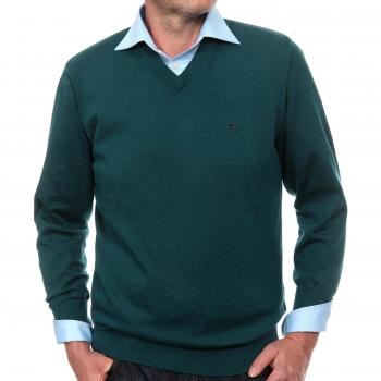 CASAMODA Pullover für Herren Regular Fit 004130/334, Größe 58, Grün
