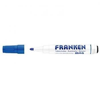 Franken Z170803 (Z1708 03) MagWrite Kombimarker, 1-3mm, Rundspitze, integrierter Wischer, magnethaftend, blau