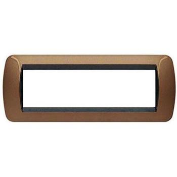 L4807BO 7P Placca in bronzo ossidato BTicino