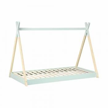 Tipi-Bett für Kinder 90 x 190 cm, Kiefernholz, inkl. Lattenrost