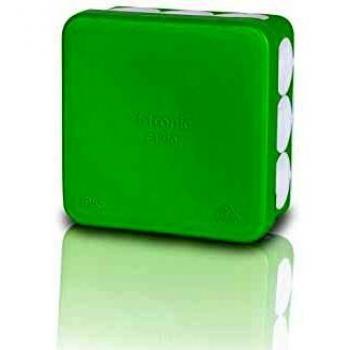 F-tronic FR Abzweigkasten E1210gn, 80x80x37mm, IP55, grün/grün, ohne Laschen, mit Durchstichmembran 7340167