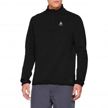 Odlo Herren Carve 1/2 Zip Midlayer Pulli Schwarz L