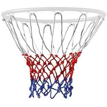 12‑Hoop Trixes Basketball Net (Red, White & Blue) – Durable Nylon