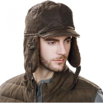 B-8825 Warm Earflap Hat for Men