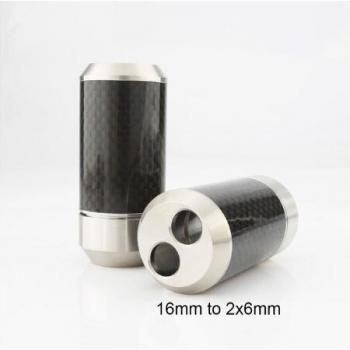 Pantalones de fibra de carbono CF1606 con divisor Y y cable de altavoz de 1 a 2