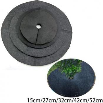 Gartentopf Abdeckungsmatte aus Jäzehn-Material, Unkrautschutzring, Schwarz
