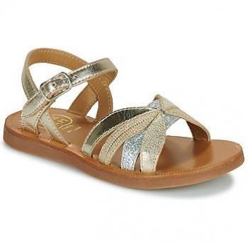 Sandales Dorées Pom d'Api Plagette Oto 24,25