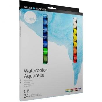 Daler Rowney Simply Pack de 24 Acuarelas 12ml