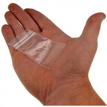 Clear Resealable Polythene Bags 38 x 64mm (100 Pack)