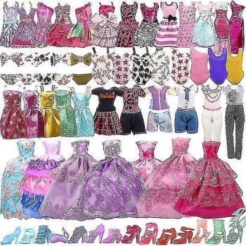 Ensemble complet de 35 pièces pour poupées Barbie : vêtements et bijoux