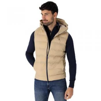 Chaleco Acolchado Beige Bendorff con Capucha y Bolsillos Laterales