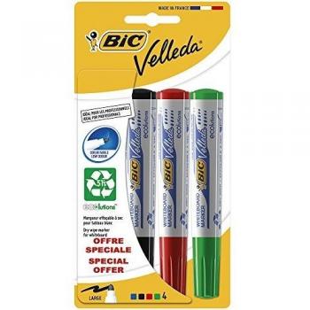 Lot de 4 marqueurs effaçables