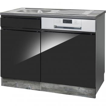 KOCHSTATION Spülenschrank KS-Virginia, 110 cm, schwarz
