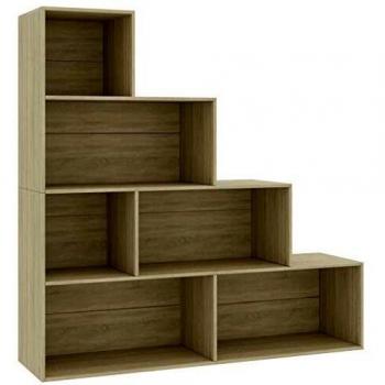 VidaXL Sonoma Oak Bookcase/Room Divider 155x24x160 cm Engineered Wood