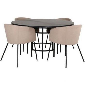 Essgruppe Copenhagen 5-teilig in Braun