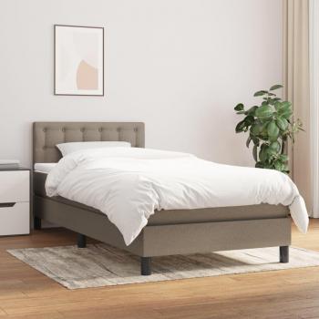 Taupe Boxspringbett 90x200 cm mit Matratze
