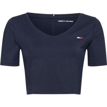 Tommy Hilfiger Cropped Fit Damen T-Shirt Dunkelblau Größe M – Komfort & Stil