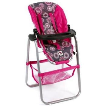 Bayer Chic 2000 655 87 Chaise haute Ton Fuchsia avec motifs pour poupées