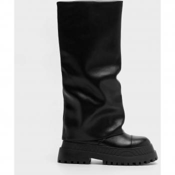MIM Botas Mujer Negra con Caña Ancha