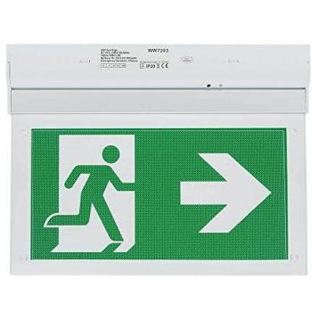 Luce di emergenza LED 2W da parete con durata di 3 ore e PVC