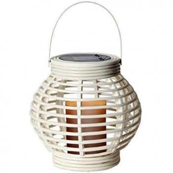 Décoration Solaire de Jardin en Rotin