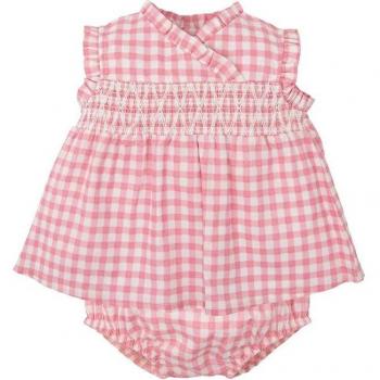 Conjunto de niña Jesusito en cuadros vichy con braguita