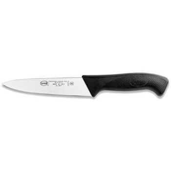 Sanelli Coltello da Cucina Professionale, 16 cm, Linea Skin Nero e Cromo