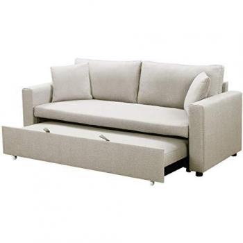 Canapé 3 Places ROBY Tissu Beige