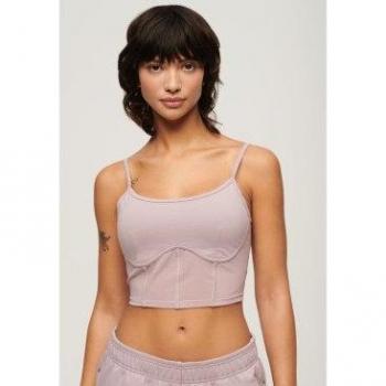 Camiseta Sin Mangas Deportivo Rosa Superdry