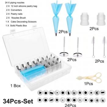 Stainless Steel Pastry Tips with Box