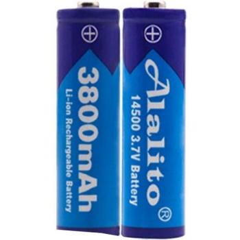 Batterie 14500 Li-ion 3.7V 3800mAh avec Chargeur US
