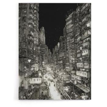 Artery8 Tokyo Nights Urban Sketch Canvas – 12x16