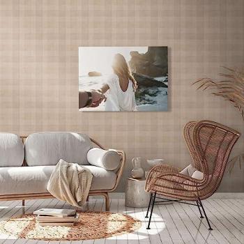 Papel Pintado No Tejido Marrón, 10,05 m x 0,53 m