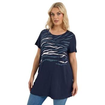Navy Foil Wildlife Graphic T-Shirt – Female 26/28