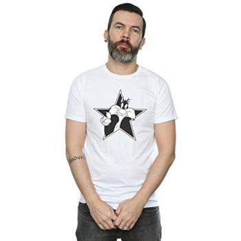 Men's Animated Print White T‑Shirt (BI50204)