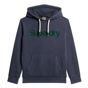 Hoodie Superdry Classic Core Logo in Blau, Größe L für Herren