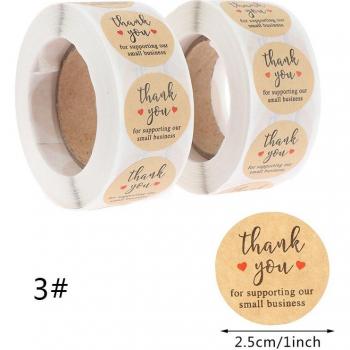 1000pcs Round Thank You Adhesive Labels